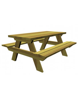 Asztal padokkal - fából
