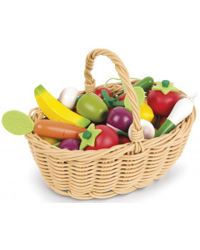 Kosár gyümölcsökkel és zöldségekkel, 24 db