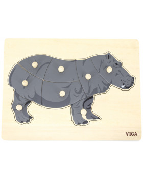 Beillesztős puzzle - Víziló