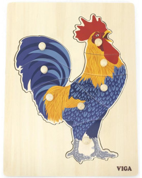Beillesztős puzzle -  Kakas