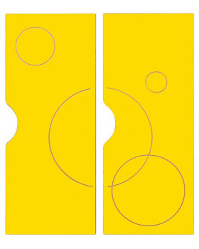 Ajtók mart mintával - Buborék - Ementál öltözőszekrényeinkhez, 2 drb-os készlet - sárga