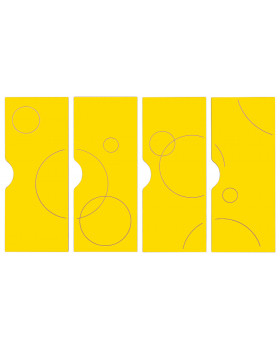 Ajtók mart mintával - Buborék - Ementál öltözőszekrényeinkhez, 4 drb-os készlet - sárga