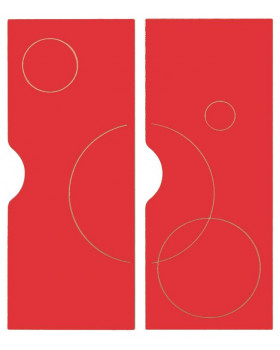 Ajtók mart mintával - Buborék - Ementál öltözőszekrényeinkhez, 2 drb-os készlet - piros