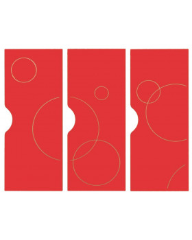 Ajtók mart mintával - Buborék - Ementál öltözőszekrényeinkhez, 3 drb-os készlet - piros