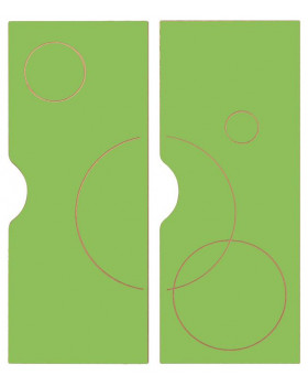 Ajtók mart mintával - Buborék - Ementál öltözőszekrényeinkhez, 2 drb-os készlet - zöld