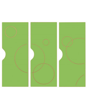Ajtók mart mintával - Buborék - Ementál öltözőszekrényeinkhez, 3 drb-os készlet - zöld