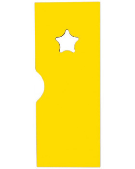 Ajtó nyílással - Csillag - Ementál öltözőszekrényhez - sárga