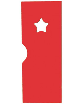 Ajtó nyílással - Csillag - Ementál öltözőszekrényhez - piros