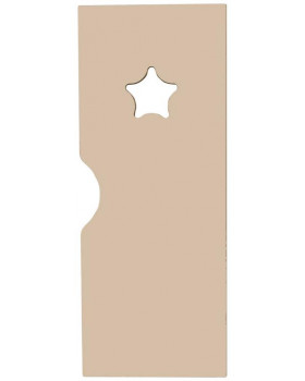 Ajtó nyílással - Csillag - Ementál öltözőszekrényhez - pasztell barna