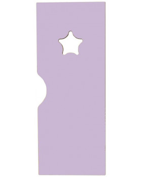 Ajtó nyílással - Csillag - Ementál öltözőszekrényhez - pasztell lila