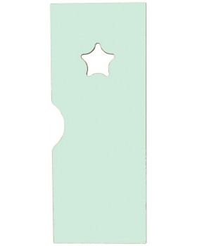 Ajtó nyílással - Csillag - Ementál öltözőszekrényhez - pasztell zöld