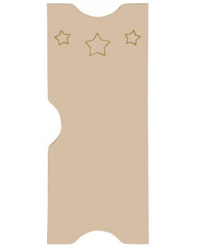 Ajtó mart mintával - Csillagok - Ementál öltözőszekrényhez - pasztell barna