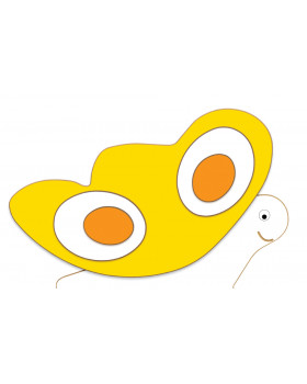Pillangó sárga - szekrénydekoráció