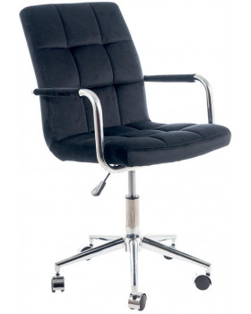 Velvet Lux irodai fotel - fekete