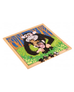 Fa puzzle - Állatok - Majom