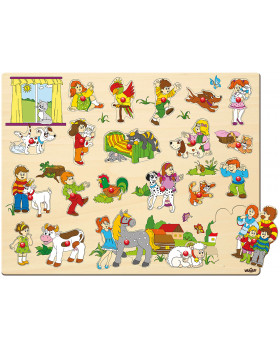 Fogantyús puzzle - Állatok