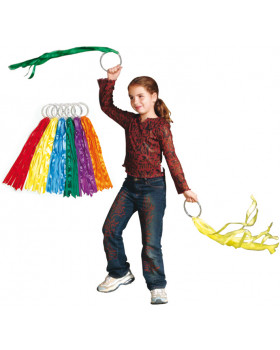 Karikák szallaggal, 6 db - nagyok, 60 cm
