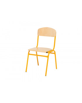 Fémvázas szék - ülésmagasság 38 cm - sárga