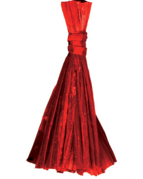 Csillogó raffia piros