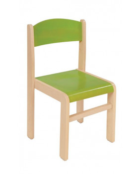 Fa szék JUHAR - ülésmagasság 35 cm - zöld