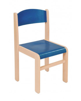 Fa szék JUHAR - ülésmagasság 38 cm - kék