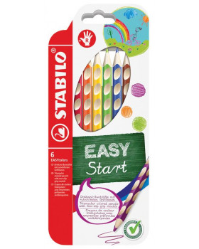 STABILO® EASYcolors - ergonomikus színes ceruzák jobbkezeseknek - 6 színből álló készlet