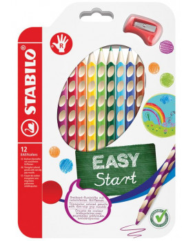 STABILO® EASYcolors - ergonomikus színes ceruzák jobbkezeseknek - 12 színből álló készlet