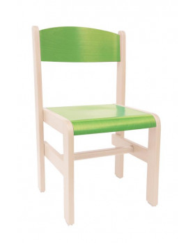 Fa szék JUHAR EXTRA - ülésmagasság 38 cm - zöld