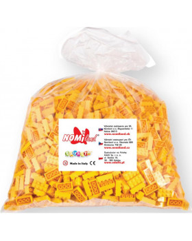 Qbriks kockák - 2x1 sárga - 250 db