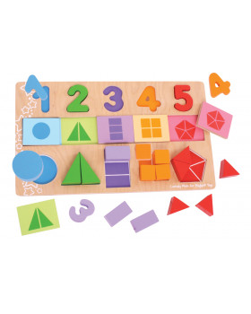 Puzzle kirakó - számok, színek, formák