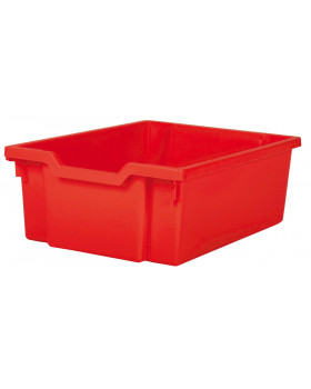 Műanyag tároló, közepes - piros