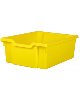 Műanyag tároló, közepes - sárga