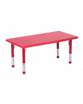Műanyag asztallap - Téglalap, piros