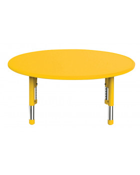 Műanyag asztallap - Kör, sárga