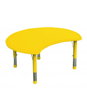 Műanyag asztallap - Félkör, sárga