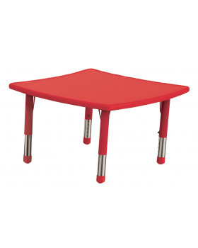 Műanyag asztallap - Hullámos négyzet - piros