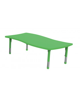 Műanyag asztallap - Hullámos téglalap - zöld