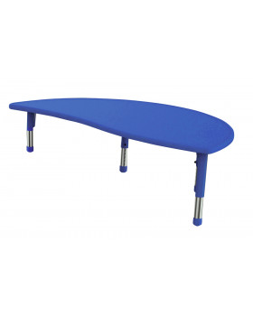 Műanyag asztallap - Hullámos félkör - kék