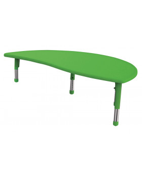 Műanyag asztallap - Hullámos félkör - zöld