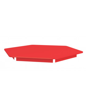 Színes asztallap - hatszög 60 - piros