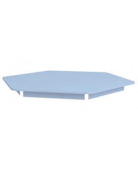 Színes asztallap - hatszög 60 - kék