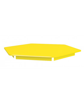 Színes asztallap - hatszög 60 - sárga