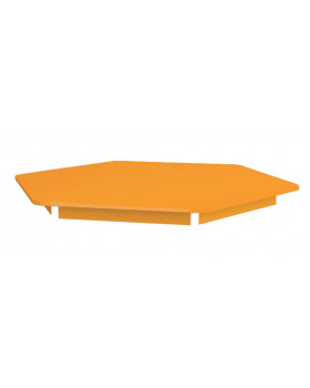 Színes asztallap - hatszög 60- narancssárga