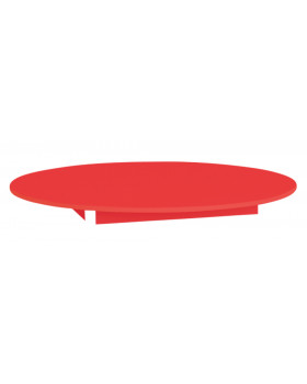 Színes asztallap - kör 125- piros