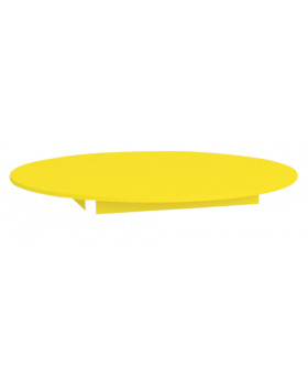 Színes asztallap - kör 125 - sárga