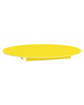 Színes asztallap - kör 90 - sárga