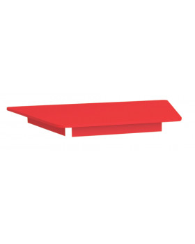 Színes asztallap - trapéz - piros