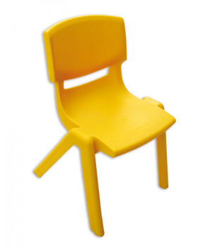 Műanyag szék - magasság 30 cm, sárga