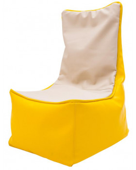 Babzsák fotel vanília+sárga