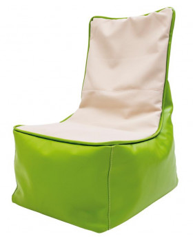 Babzsák fotel vanília+zöld